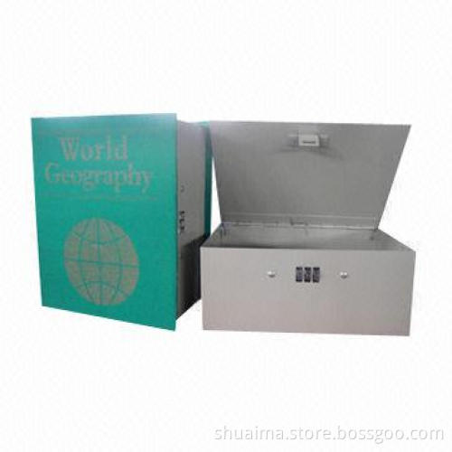 Book-shaped Cash Boxes with Improved Combination Lock Hook and Fabric Cover